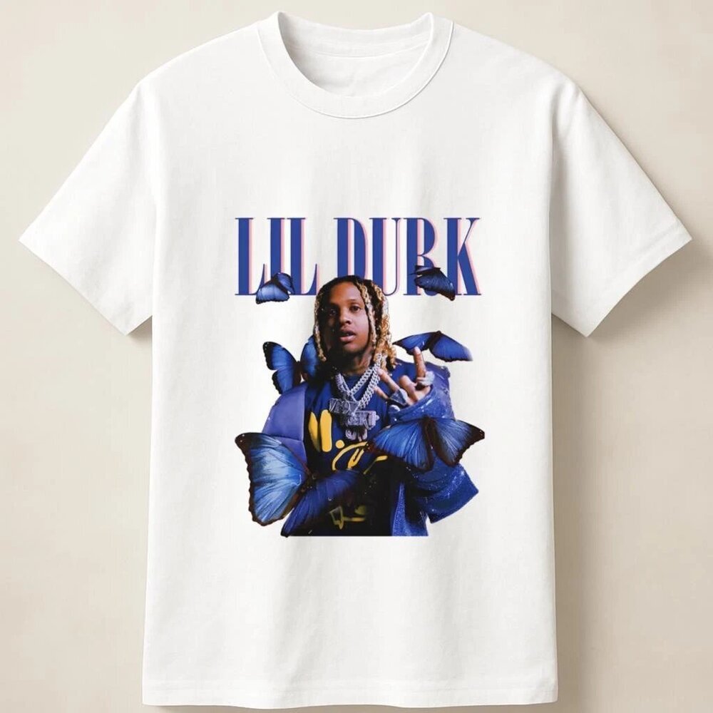 Lil Durk Rap Graphic with Butterfly Visual Theme Unisex T Shirt 73